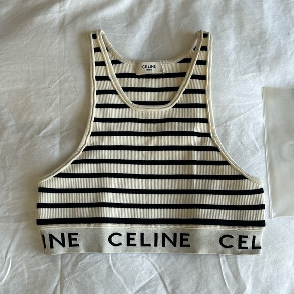 Celine Stripes Crop Top - Picture 1 of 5